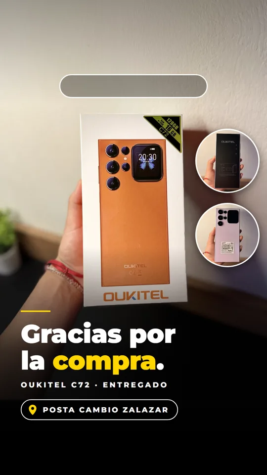 Oukitel C72 entregado a un cliente en Posta Cambio Zalazar